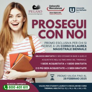 Scopri di più sull'articolo Prosegui con Noi UniPegaso: La Promo per i Corsi di Laurea Magistrale