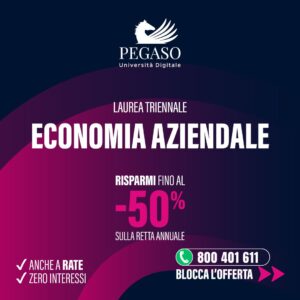 Scopri di più sull'articolo Corso di Laurea Online in Economia Aziendale (L-18) di UniPegaso