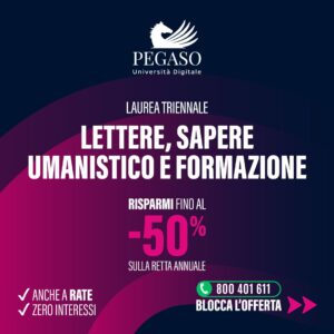 Scopri di più sull'articolo Laurea Triennale Online in Lettere, Sapere Umanistico e Formazione (L-10): Studia Online con UniPegaso