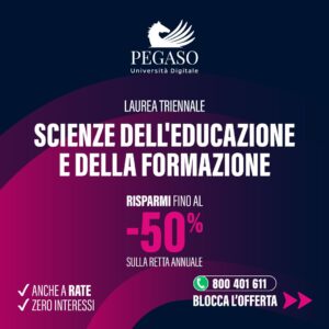 Scopri di più sull'articolo Studia online con UniPegaso: Iscriviti al Corso di Laurea in Scienze dell’Educazione e della Formazione L-19