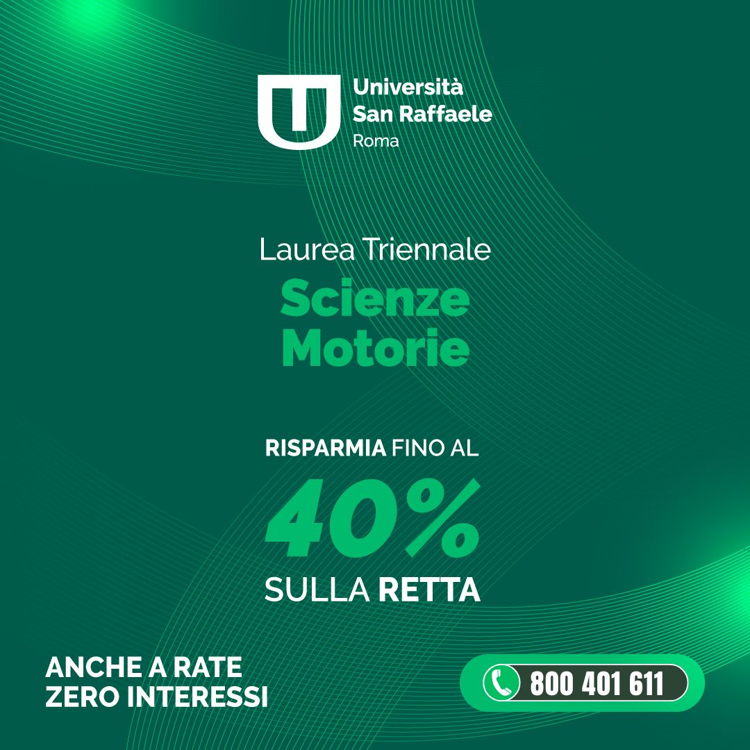 Al momento stai visualizzando Studia Online con l’Università San Raffaele: Corso di Laurea in Scienze Motorie (L-22)