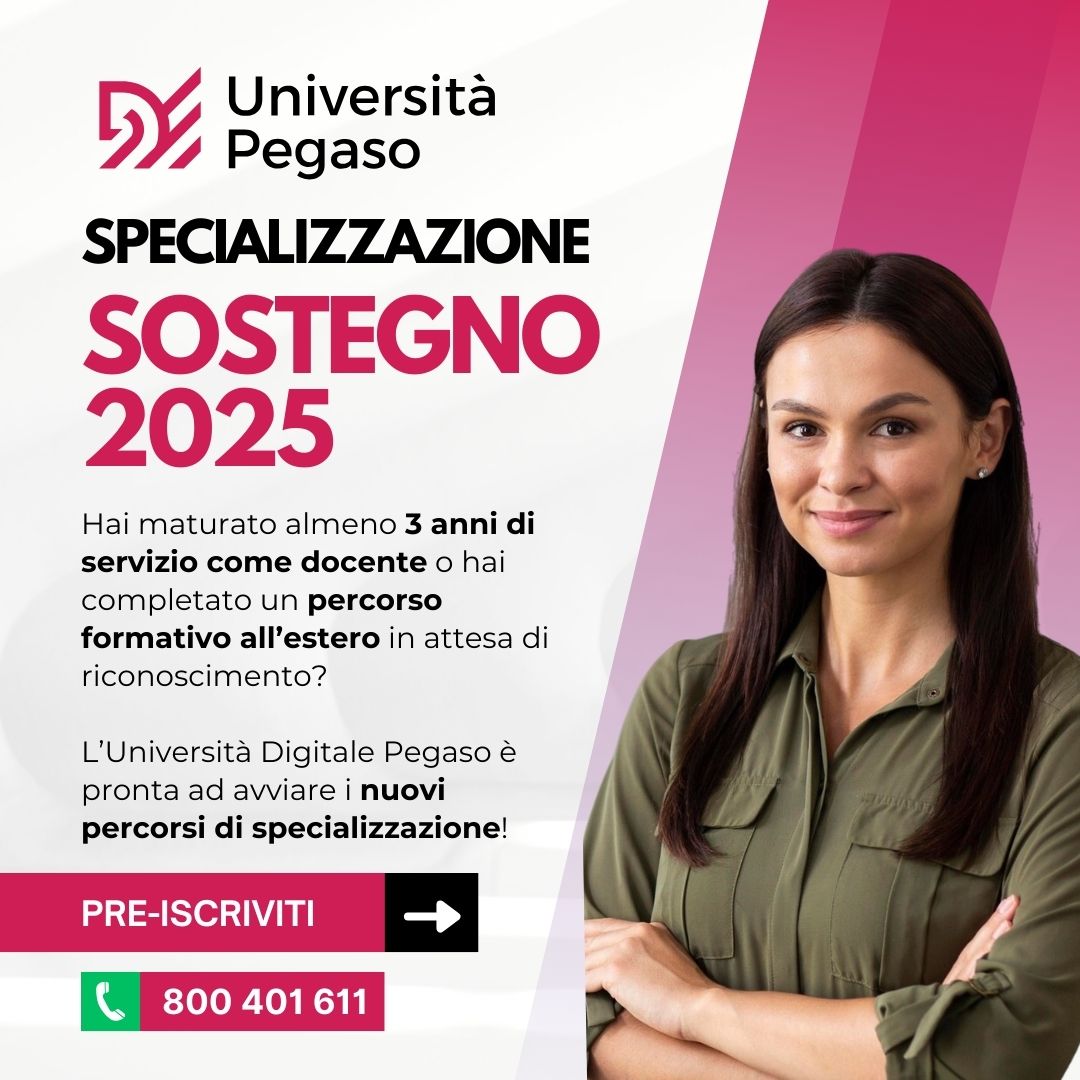 Al momento stai visualizzando Sostegno 2025: Percorsi di Specializzazione per Docenti con Servizio o con TFA conseguito all’Estero