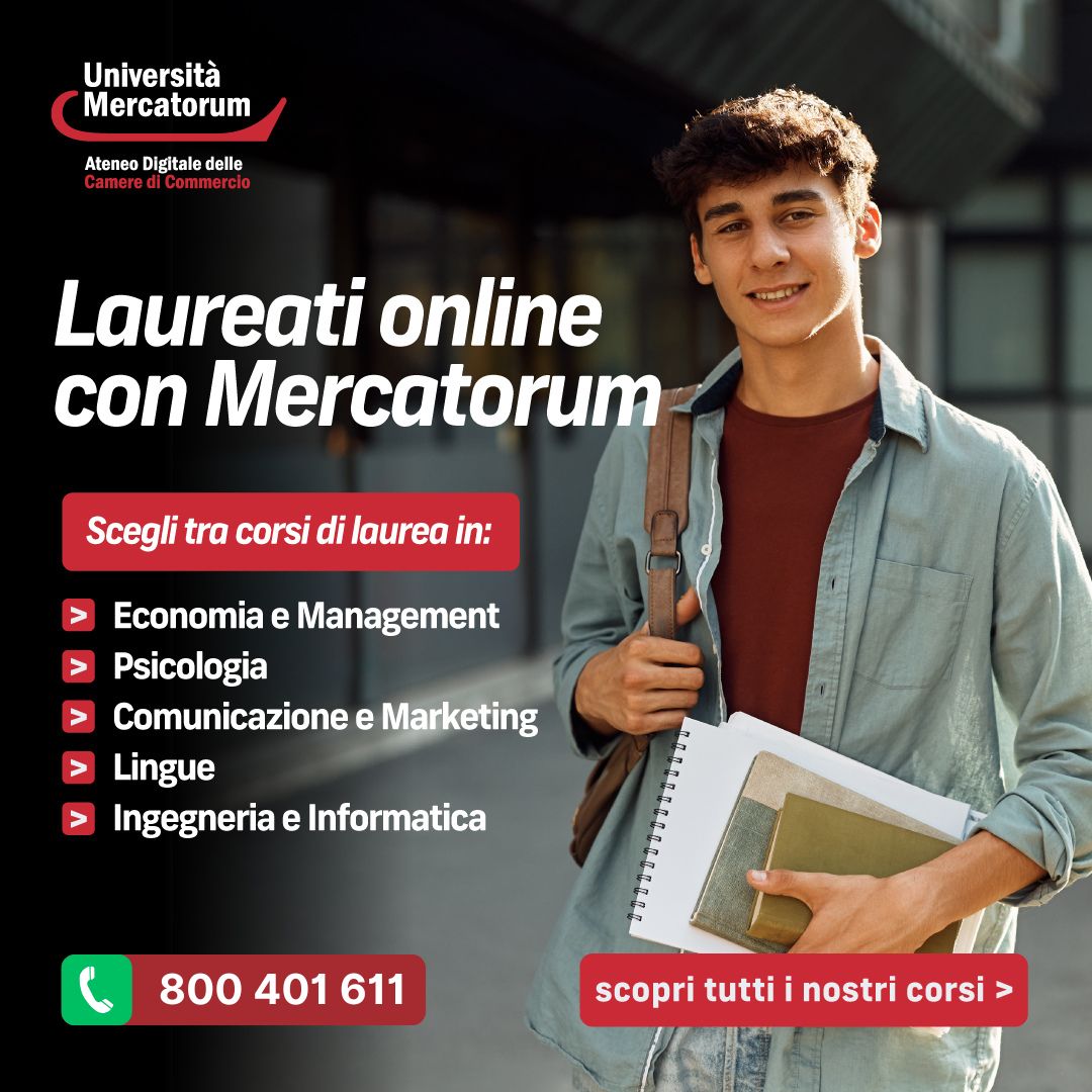 Al momento stai visualizzando Laureati Online con l’Università Mercatorum: Corsi Triennali e Magistrali A.A. 2024/2025