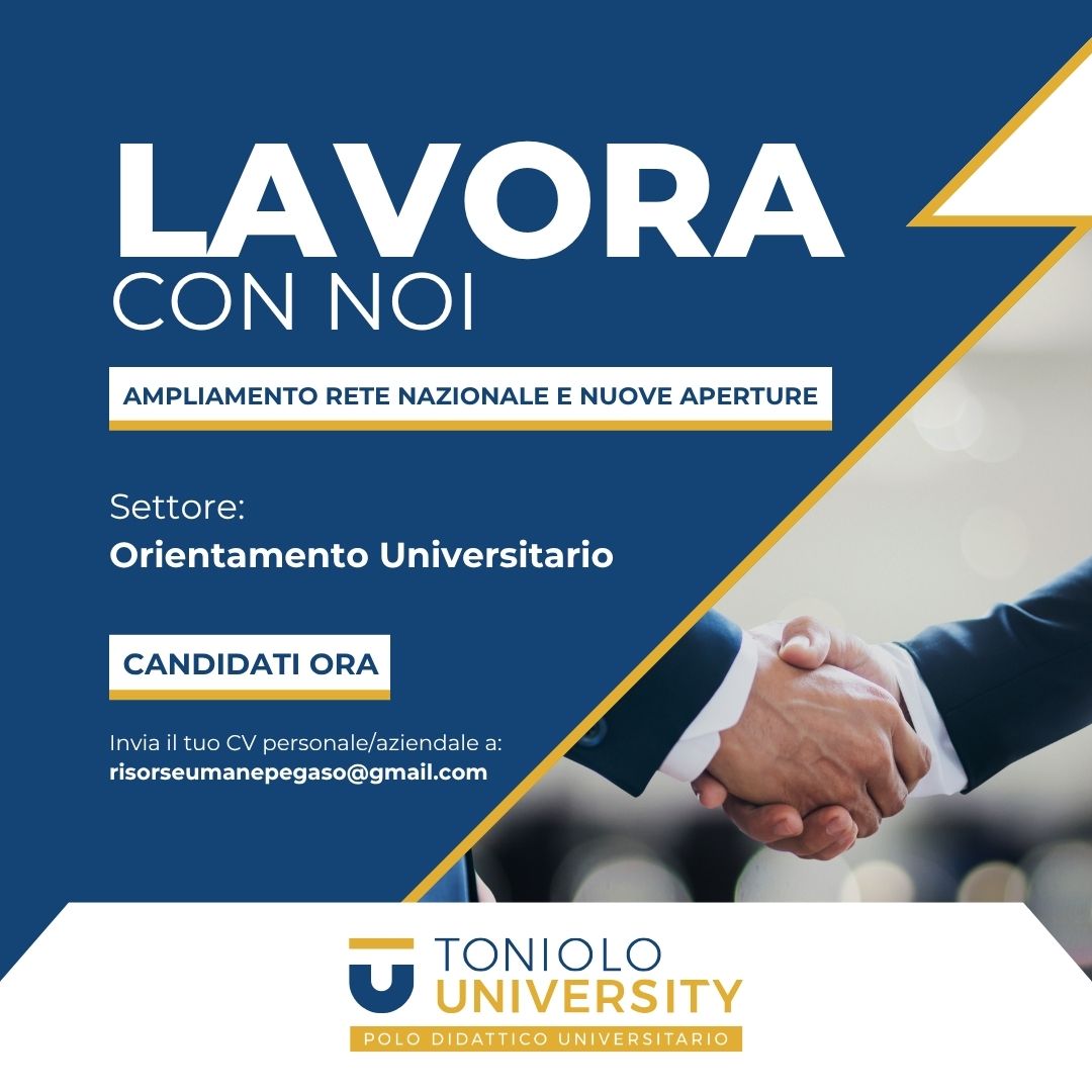 Al momento stai visualizzando Lavora con noi – Ampliamento Rete Nazionale e Nuove Aperture nel Settore Orientamento Universitario