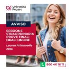 Sessione Straordinaria Prove Finali Orali Online – Laurea Primaverile 2026 | Università Pegaso