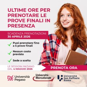 Scopri di più sull'articolo Prove Finali di Profitto in Presenza: Prenotazioni in Scadenza il 30 Aprile 2026