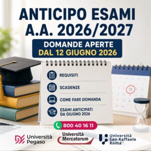 Scopri di più sull'articolo Anticipo Esami 2026/2027: dal 12 giugno è possibile presentare la domanda