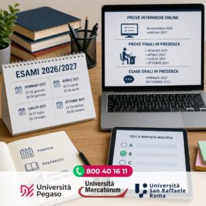 Scopri di più sull'articolo Calendario esami 2026/2027 Pegaso, Mercatorum e San Raffaele: pubblicate le sessioni ufficiali tra prove intermedie, finali e orali