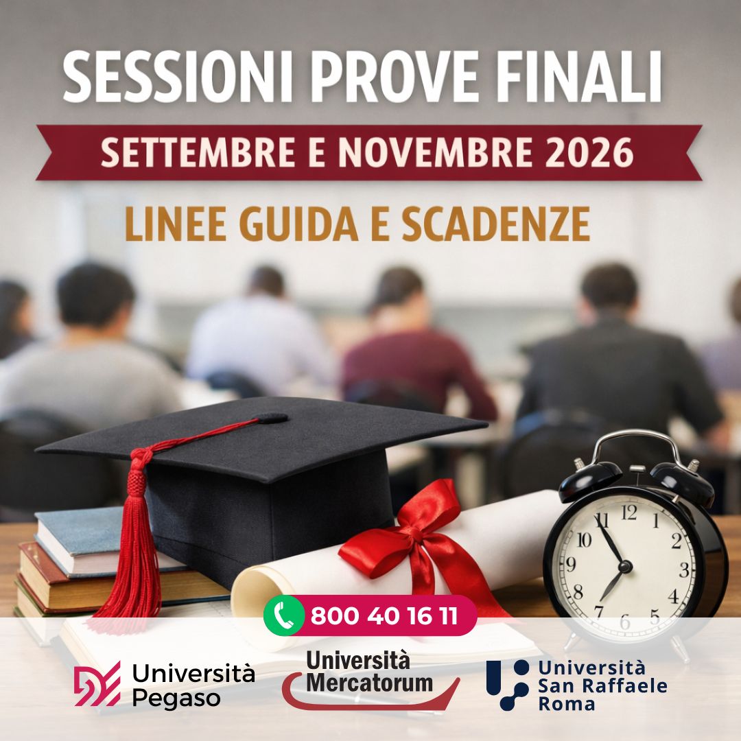 Al momento stai visualizzando Prove finali 2026 Pegaso, Mercatorum e San Raffaele: calendario, prenotazioni e modalità